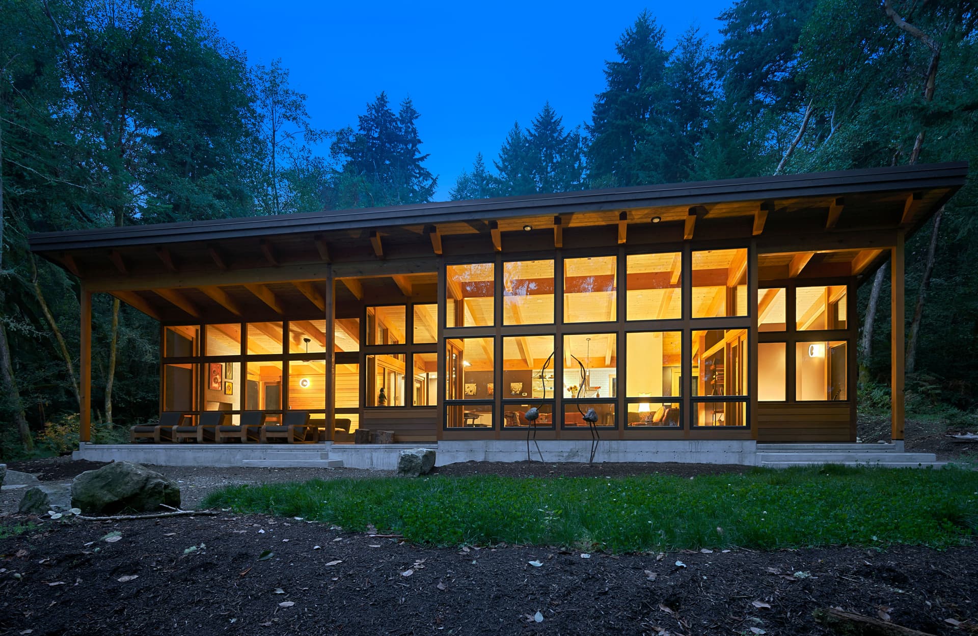 Green-built Vashon Island home — Timber Frame on South Vashon
